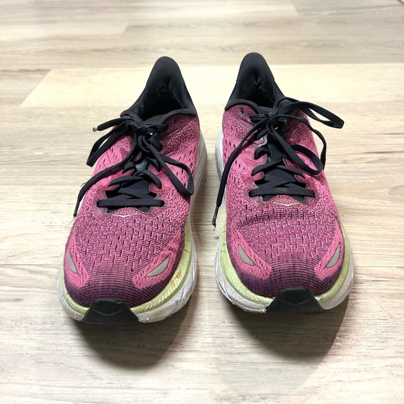 Hoka Shoes Womens 8.5 B Clifton 8 Running Sneakers Hot Pink Workout Comfort - Picture 3 of 16